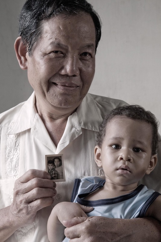 Manuel Hung Bok and his grandson